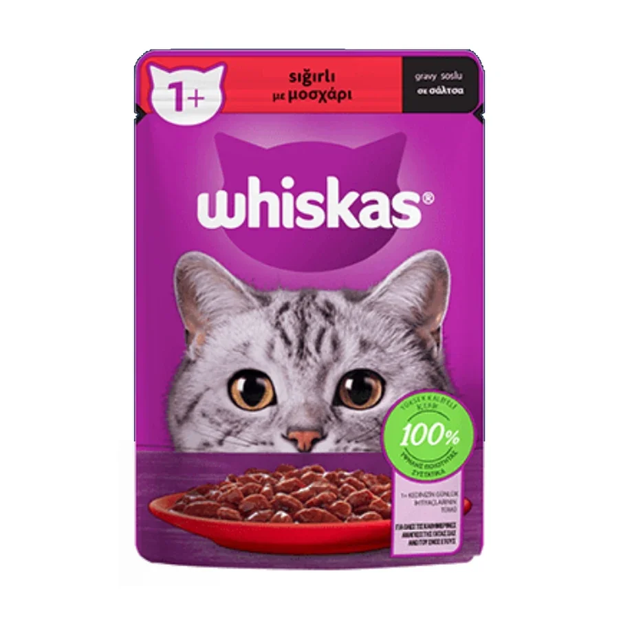 Whiskas Kedi Maması Sığır Etli 85 g