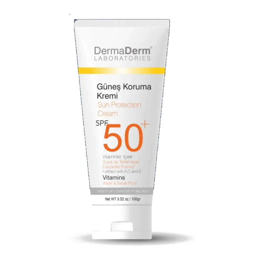 DermaDerm SPF50+ Leke Karşıtı Güneş Kremi UVA/UVB Koruma 100 ml