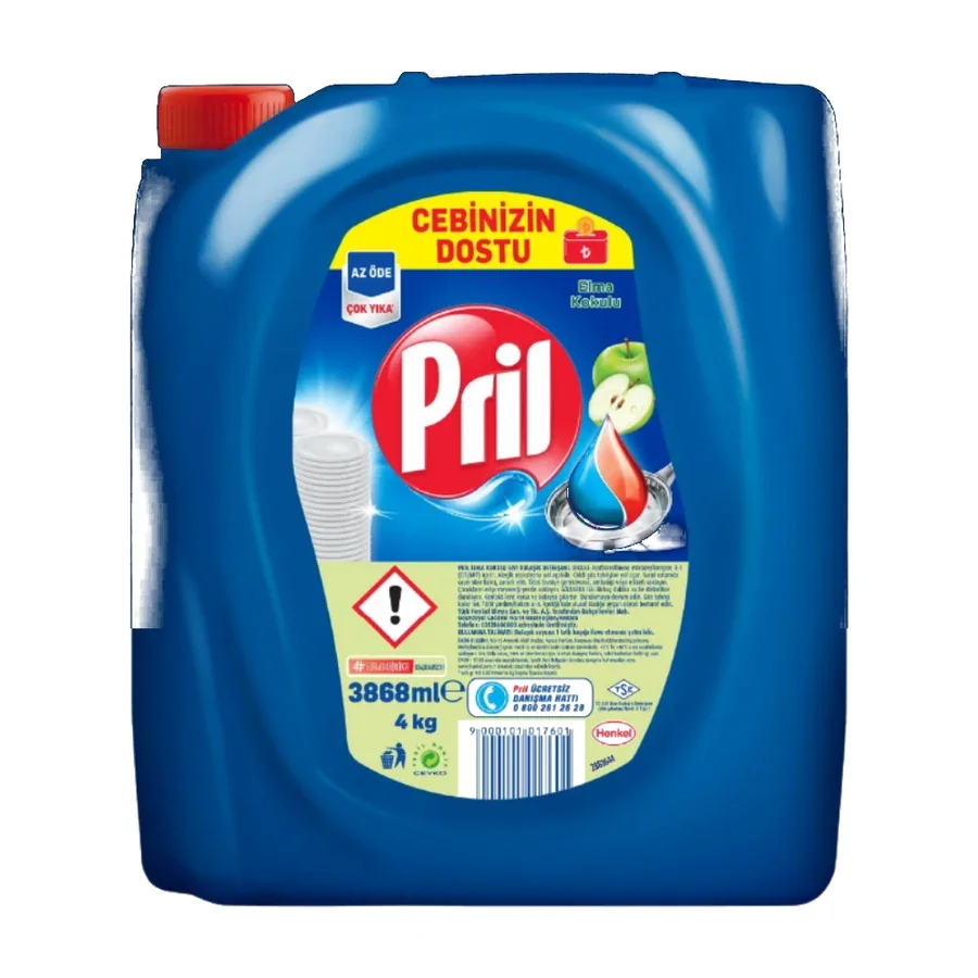 Pril Elma Kokulu Elde Yıkama Sıvı Bulaşık Deterjanı 4 kg