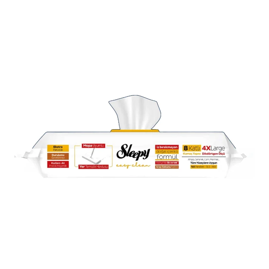 Sleepy Easy Clean Arap Sabunu Katkılı Mopa Uyumlu Yer Temizlik Havlusu