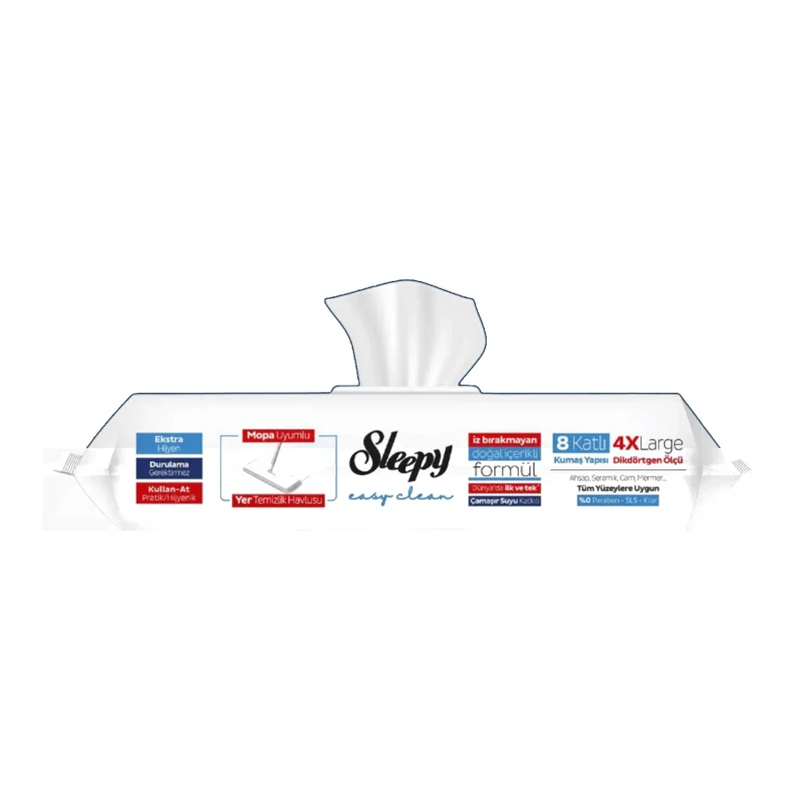 Sleepy Easy Clean Çamaşır Suyu Katkılı Mopa Uyumlu Yer Temizlik Havlusu