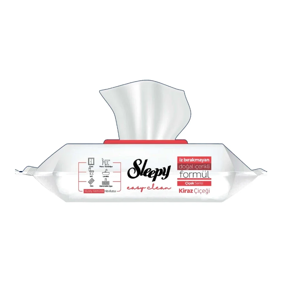 Sleepy Easy Clean Kiraz Çiçeği Katkılı Yüzey Temizlik Havlusu 100 Yaprak