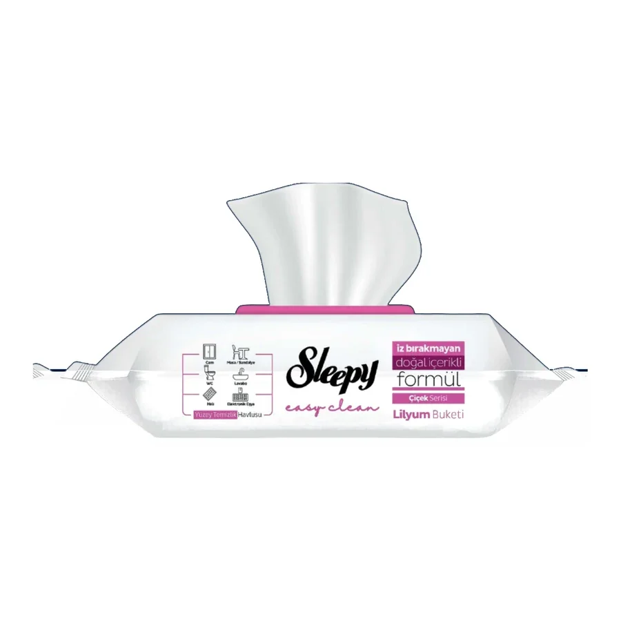 Sleepy Easy Clean Lilyum Buketi Katkılı Yüzey Temizlik Havlusu 100 Yaprak