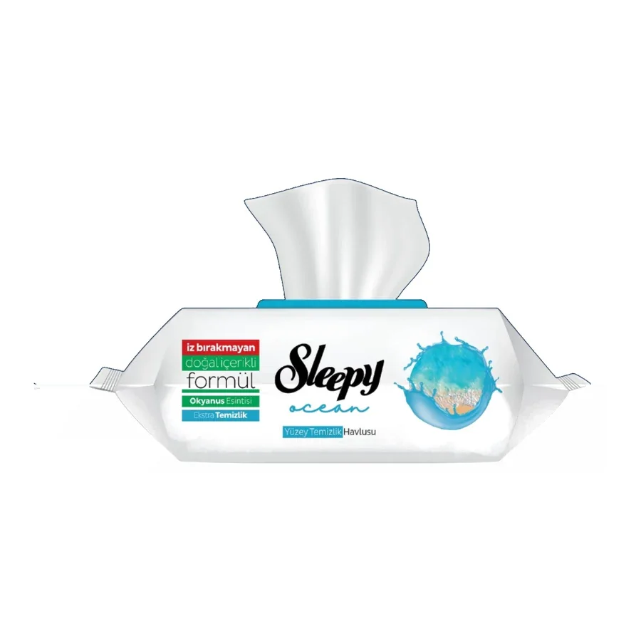 Sleepy Easy Clean Okyanus Esintisi Yüzey Temizlik Havlusu 100 Yaprak