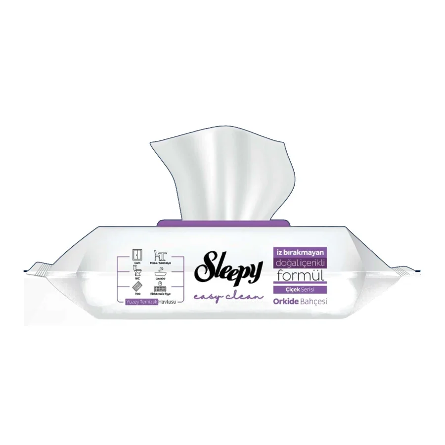 Sleepy Easy Clean Orkide Bahçesi Katkılı Yüzey Temizlik Havlusu 100 Yaprak