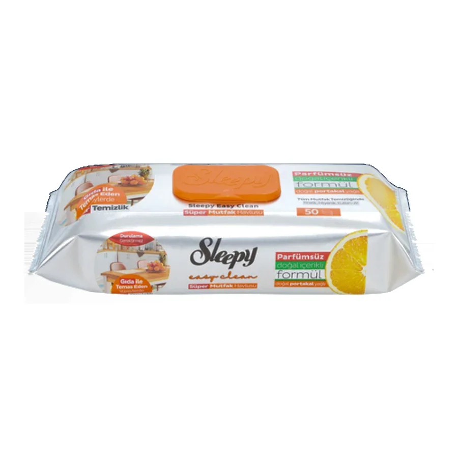 Sleepy Easy Clean Portakal Yağlı Süper Mutfak Havlusu 50 Yaprak