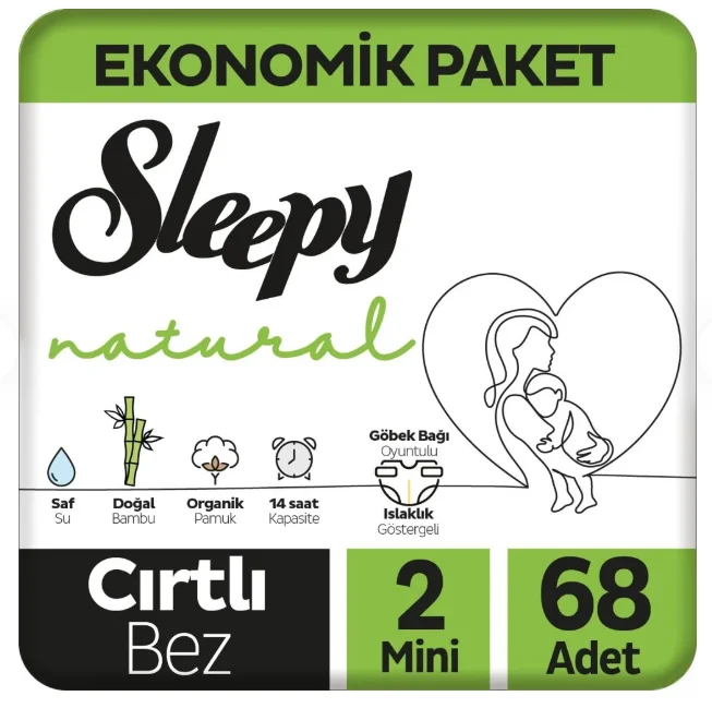 Sleepy Natural İkili Jumbo 2 Numara 68 Adet