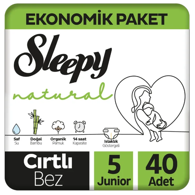 Sleepy Natural İkili Jumbo 5 Numara 40 Adet