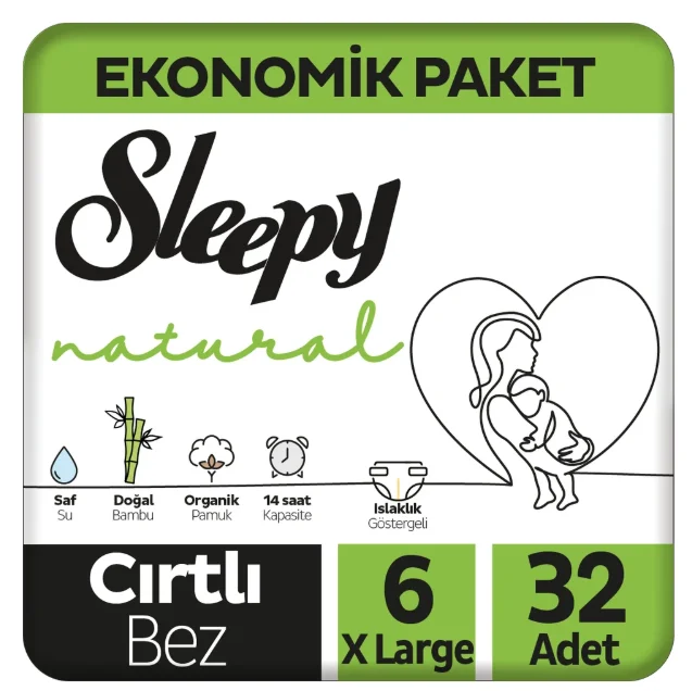 Sleepy Natural İkili Jumbo 6 Numara 32 Adet