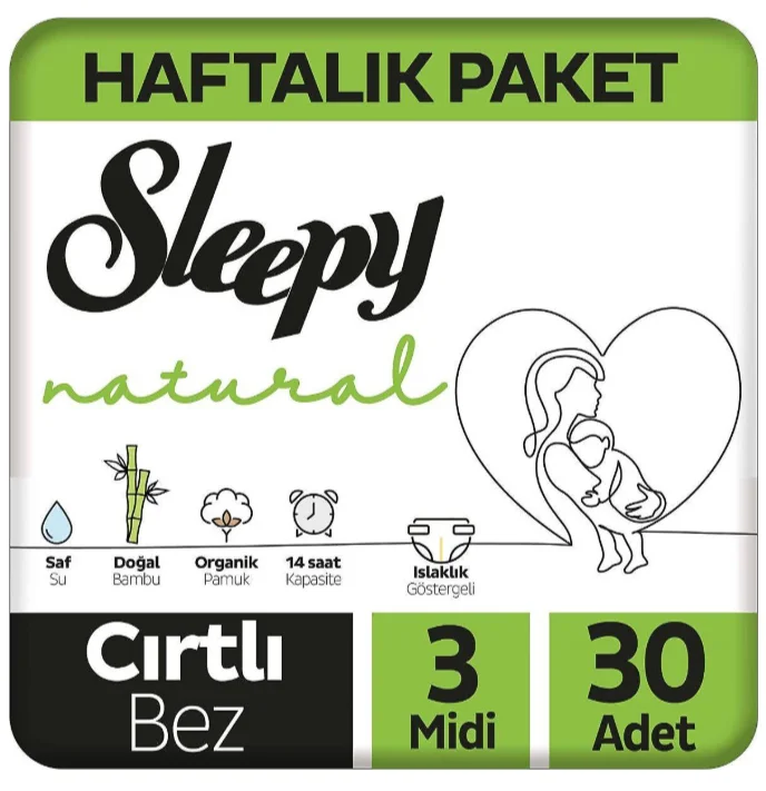 Sleepy Natural Tekli 3 Numara 30 Adet